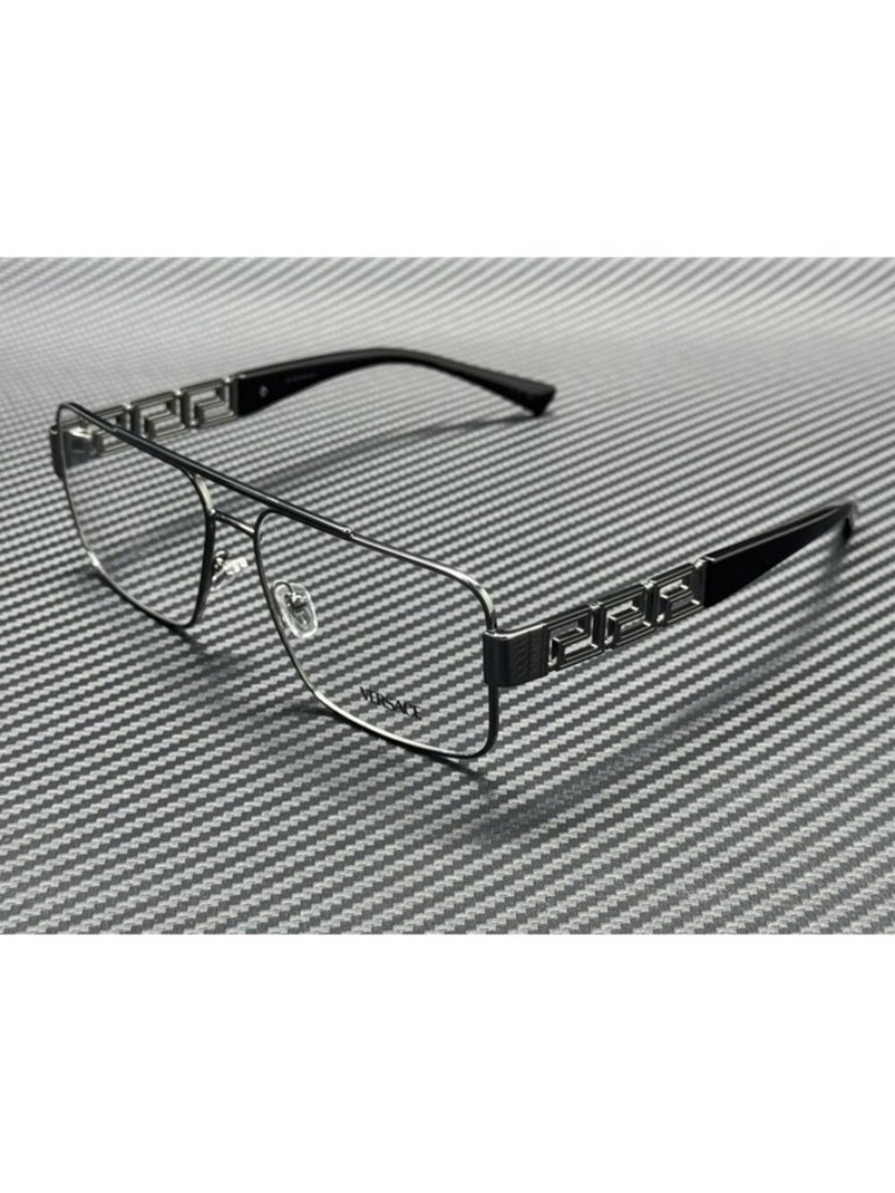 New Versace Men Gunmetal Eyeglasses 58-14-145